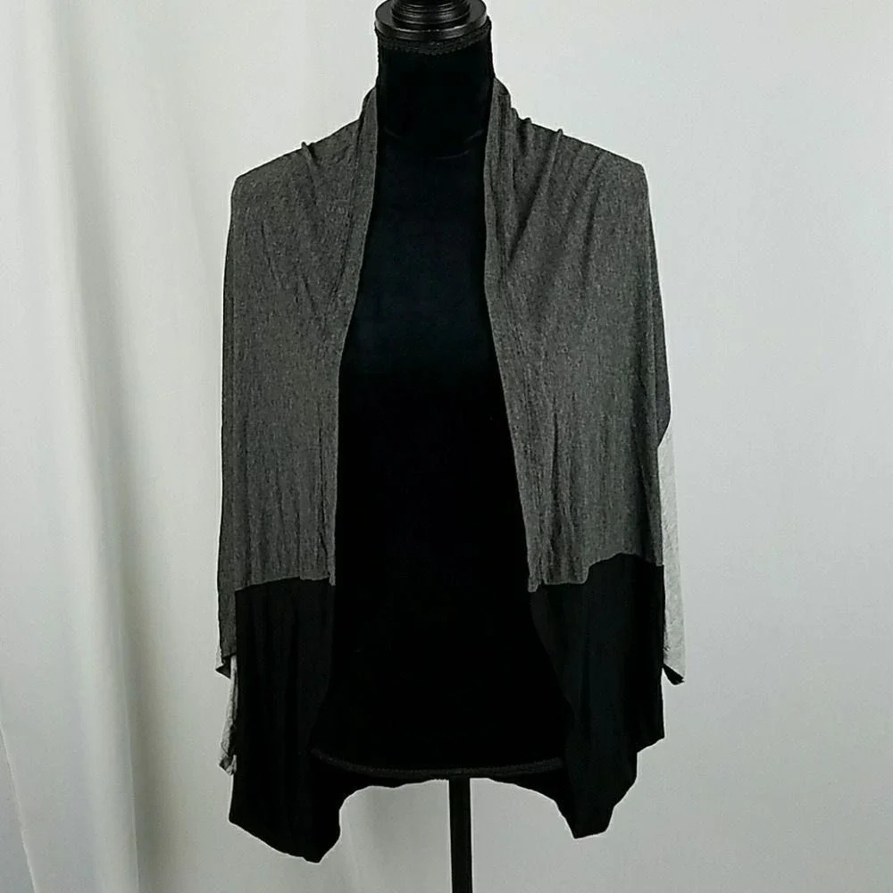 Pleione women XS open front cardigan shrug color block beach vacation cruise